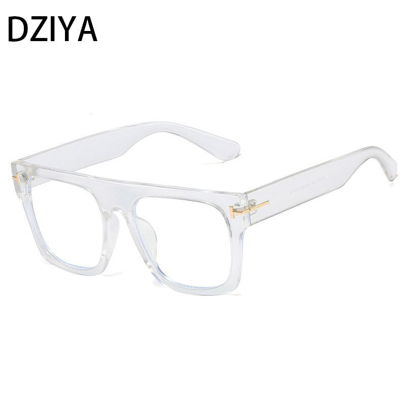Dziya Unisex Full Rim Square Polycarbonate Presbyipic Reading Glasses 60865 Reading Glasses Dziya +25 Clear 