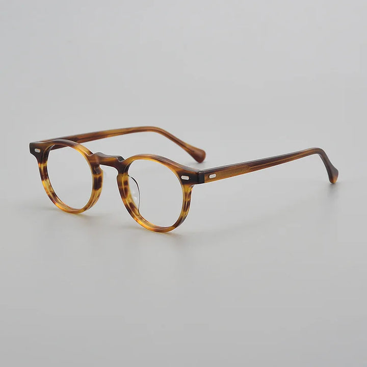 Black Mask Women's Full Rim Round Acetate Eyeglasses 5016 Full Rim Black Mask Tortoise  