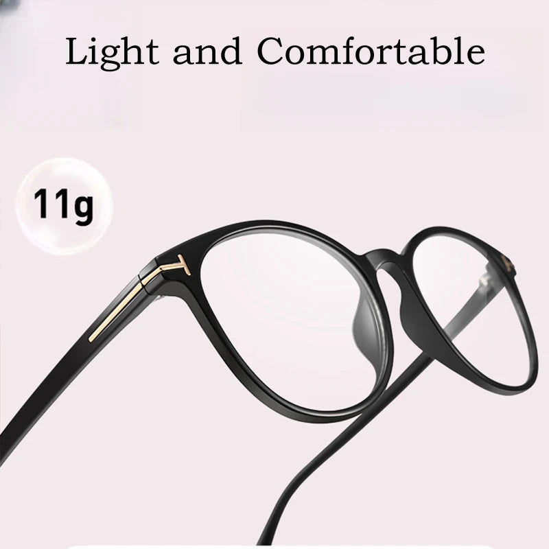 Yimaruili Women's Full Rim Round Cat Eye Tr 90 Acetate Eyeglasses 8054 Full Rim Yimaruili Eyeglasses   