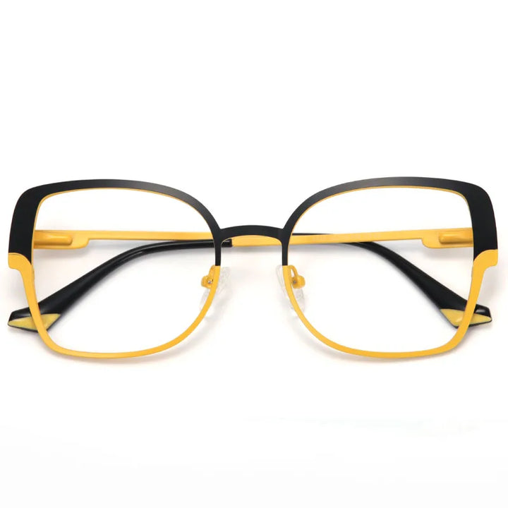 Muzz Women's Full Rim Square Cat Eye Alloy Eyeglasses 88564