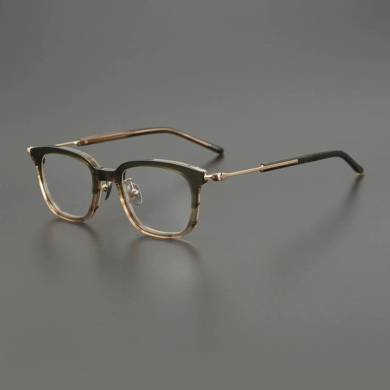 Nobler Unisex Full Rim Square Titanium Acetate Eyeglasses G124 Full Rim Nobler   