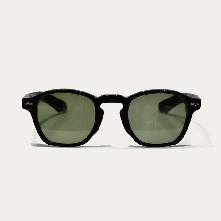 Black Mask Unisex Full Rim Square Acetate Polarized Sunglasses Jmm25 Sunglasses Black Mask   