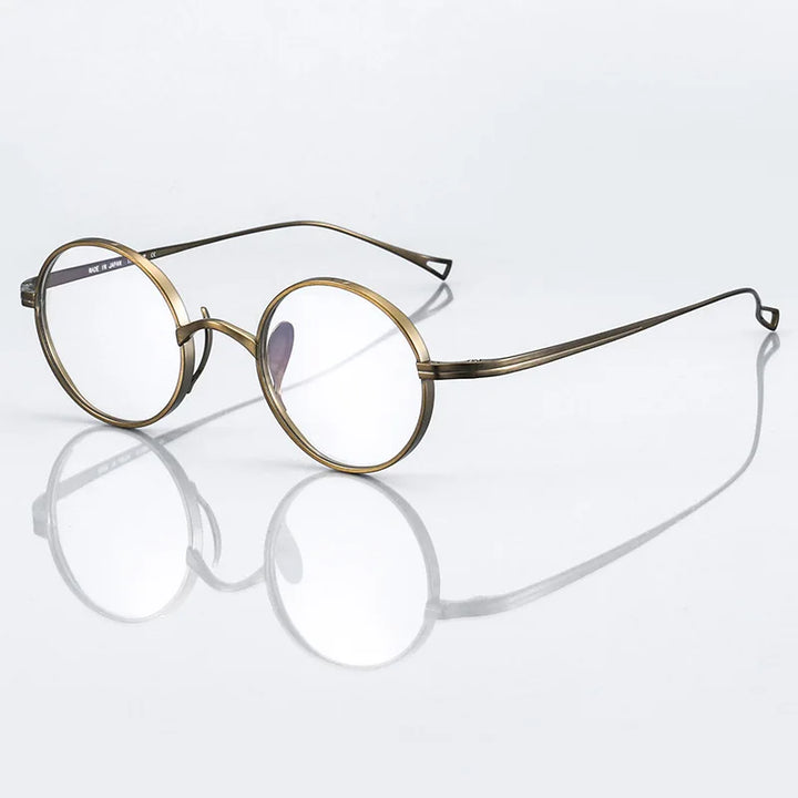 Black Mask Women's Full Rim Round Titanium Eyeglasses 844299