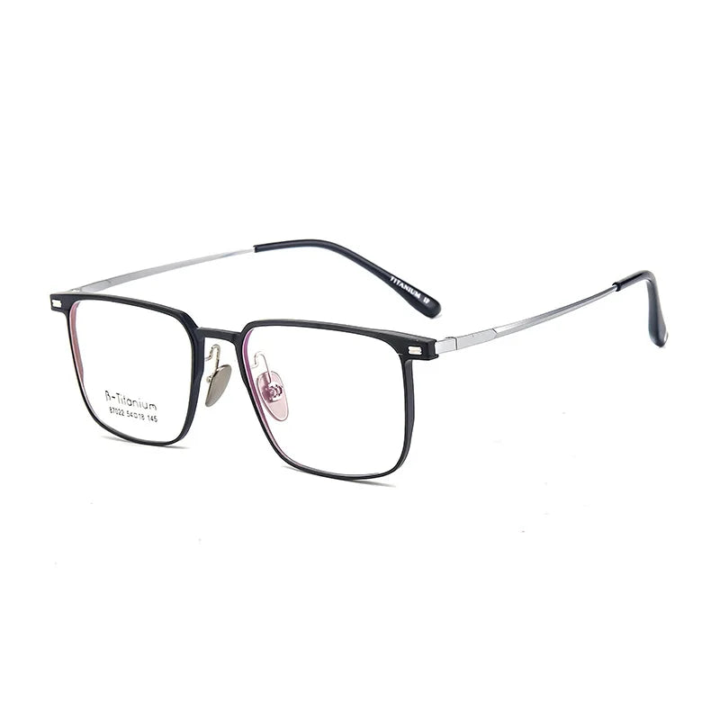 Momoja Men's Full Rim Square Al Mg Titanium Eyeglasses 787022