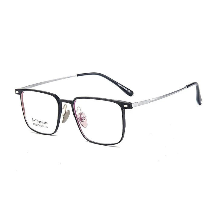 Momoja Men's Full Rim Square Al Mg Titanium Eyeglasses 787022