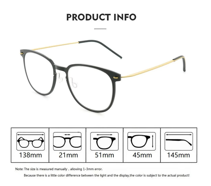 Bobbie Unisex Full Rim Oval Square Titanium Eyeglasses 616549