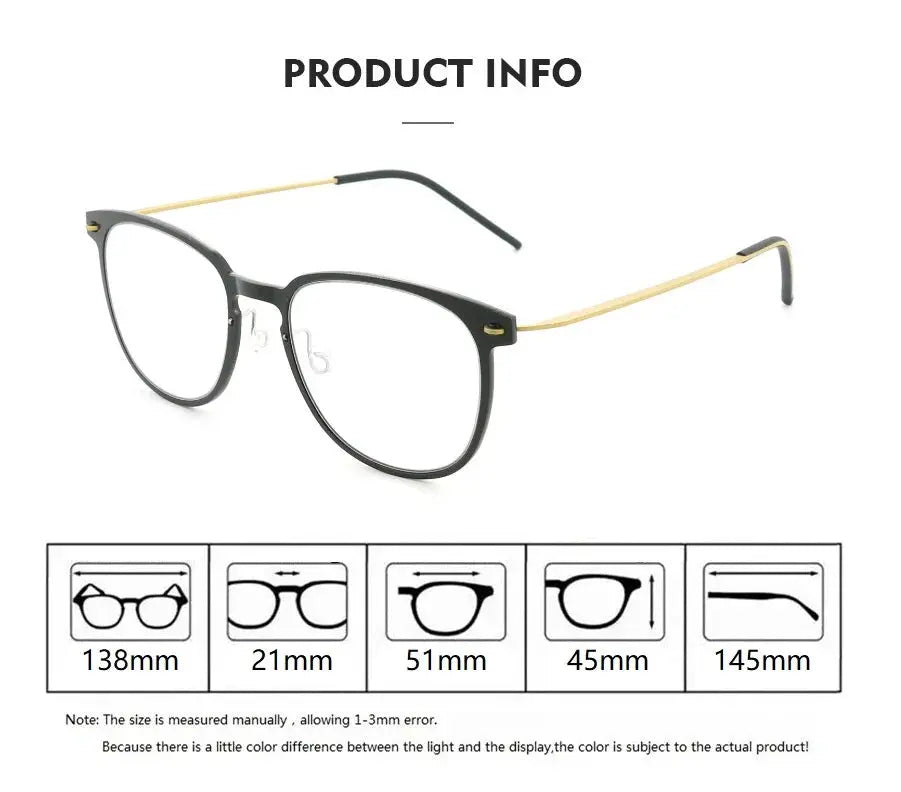 Bobbie Womens Full Rim Round Titanium Eyeglasses 654900 — view 2 | Bobbie at FuzWeb