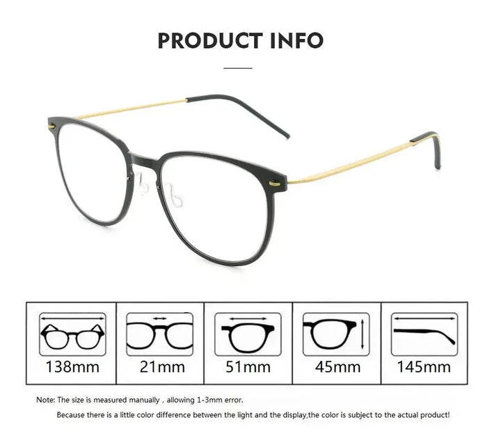Bobbie Womens Full Rim Round Titanium Eyeglasses 654900 — view 2 | Bobbie at FuzWeb