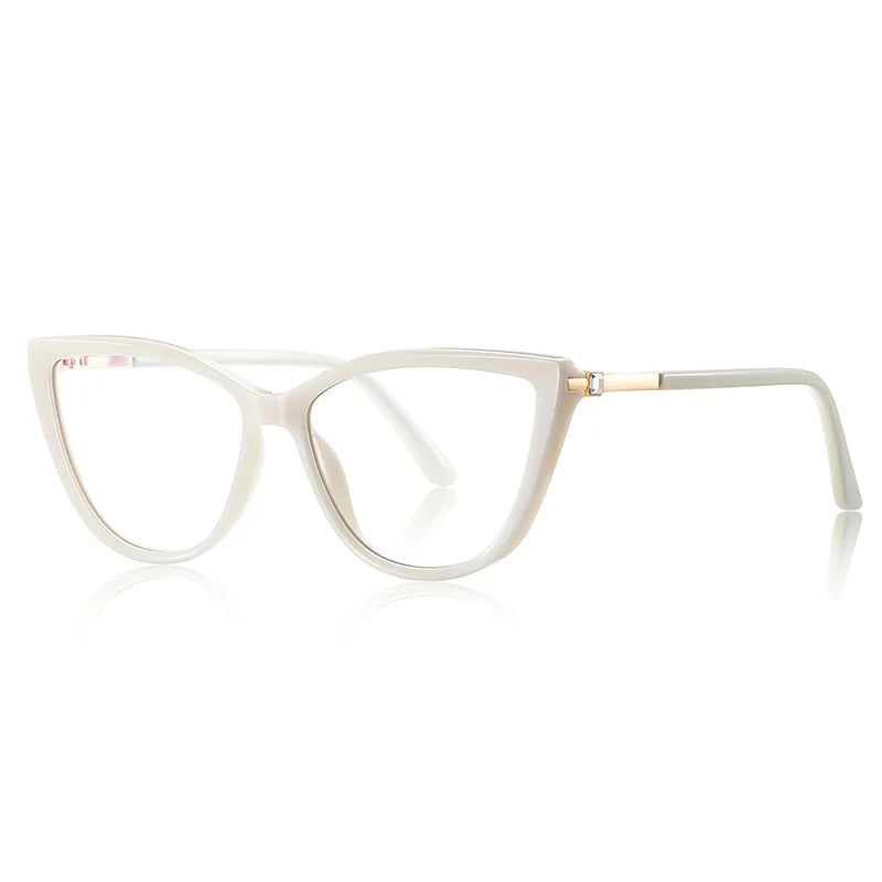Momoja Women's Full Rim Oval Cat Eye Tr 90 Alloy Eyeglasses 72239
