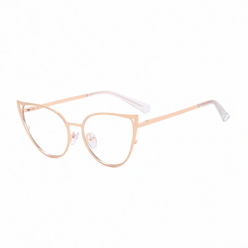 Ralferty Women's Full Rim Oval Cat Eye Alloy Eyeglasses R81166 Full Rim Ralferty C4 Gold CHINA 