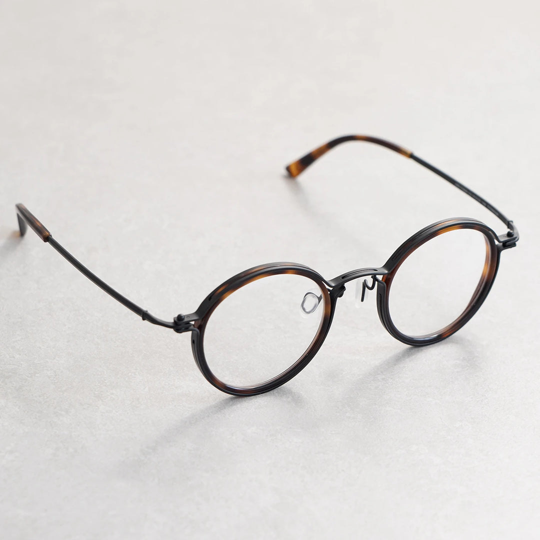 Blackmask Unisex Full Rim Round Titanium Eyeglasses BM-T5860A
