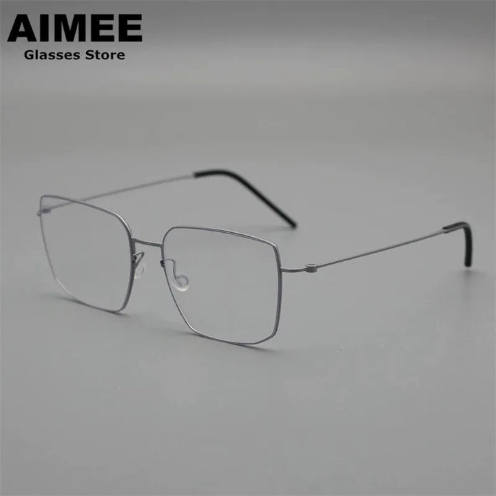 Aimee Women's Full Rim Square Screwless Titanium Eyeglasses 75511