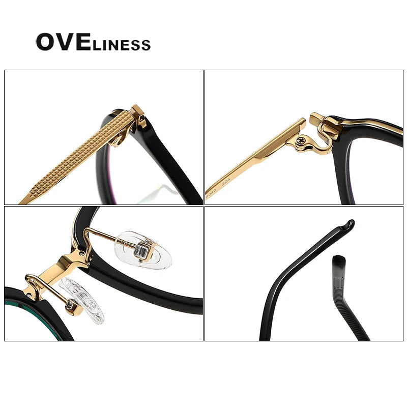 Oveliness Unisex Full Rim Square Titanium Eyeglasses M109 Full Rim Oveliness   