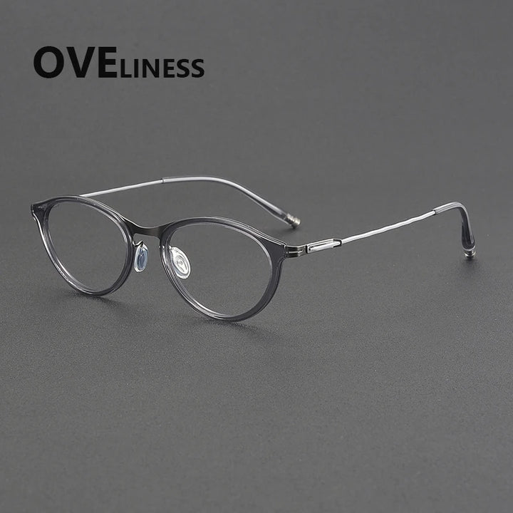 Oveliness Unisex Full Rim Square Acetate Titanium Eyeglasses 202516