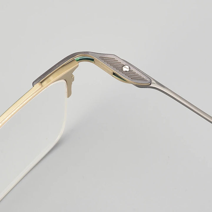 Muzz NINE men's semi rim pure titanium prescription eyeglasses — view 10