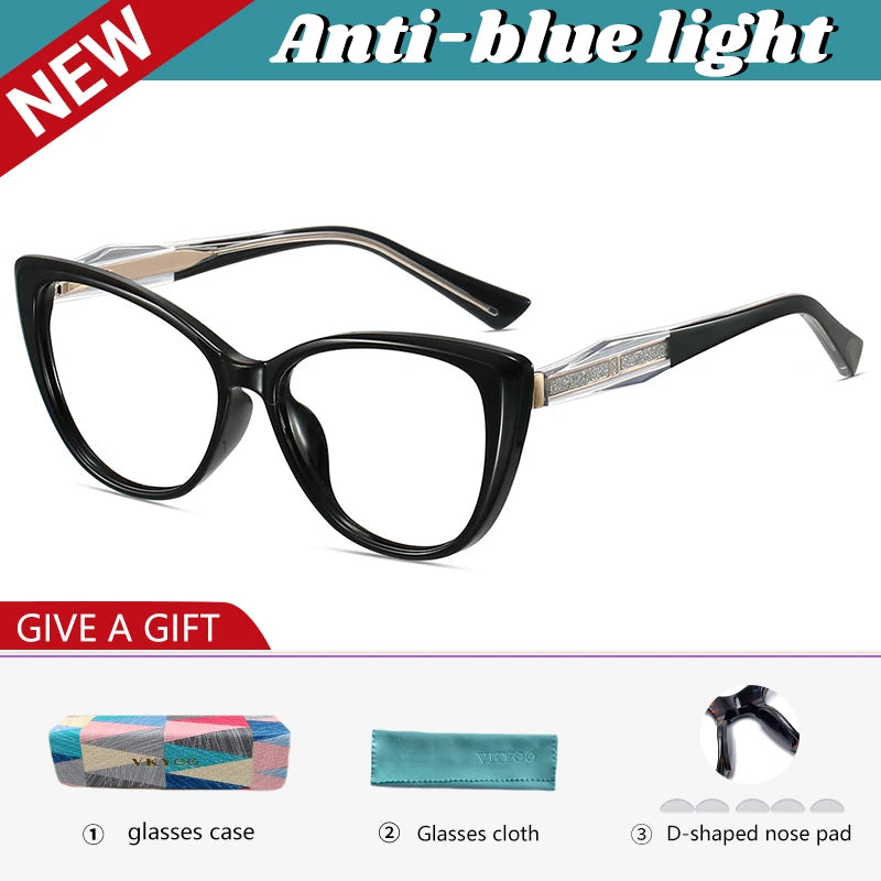 Vicky Women's Full Rim Butterfly Tr 90 Alloy Reading Glasses 582006