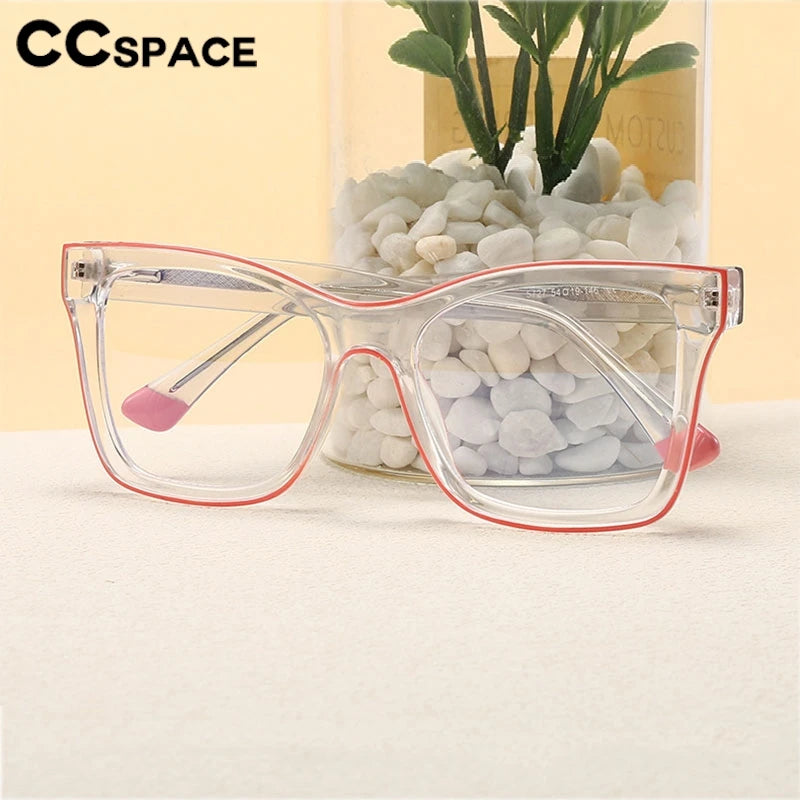 CCspace Women's Full Rim Square Cat Eye Polycarbonate Eyeglasses 301337 Full Rim CCspace   