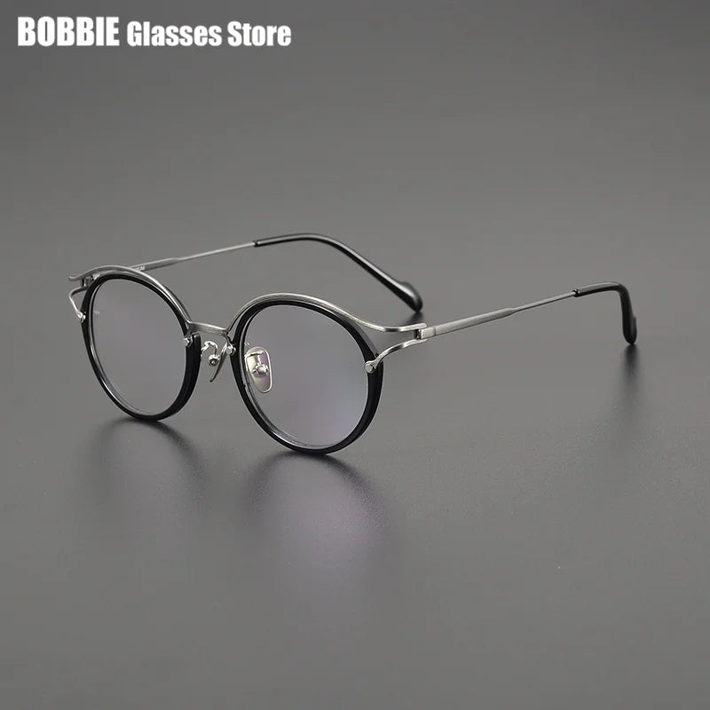 Bobbie Women's Full Rim Round Titanium Acetate Eyeglasses 960036