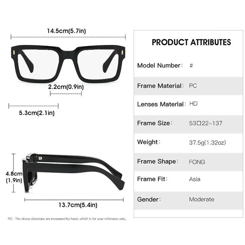 Kocolior 491001 Unisex Full Rim Square PC Frames FuzWeb