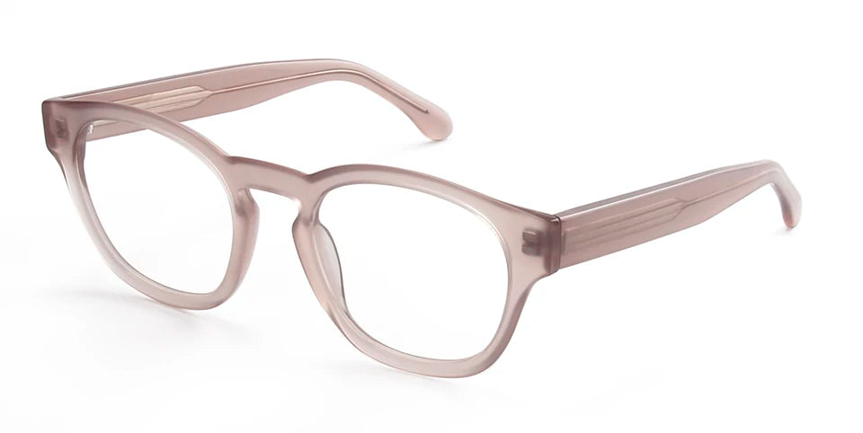 Esnbie Unisex Full Rim Round Square Acetate Eyeglasses 240611