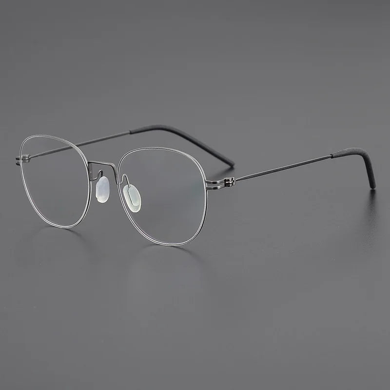 Black Mask Women's Full Rim Oval Screwless Titanium Eyeglasses 199892
