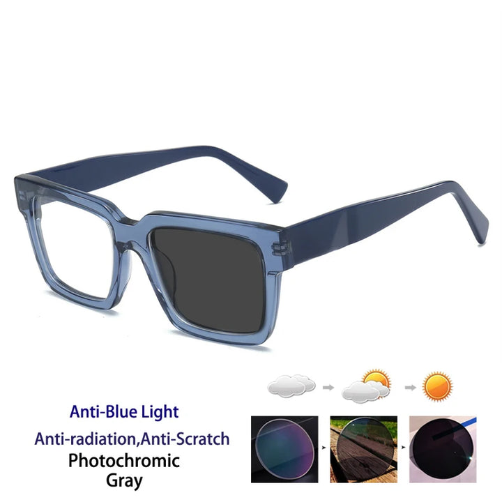 Kocolior Unisex Full Rim Square Acetate Reading Glasses 62016