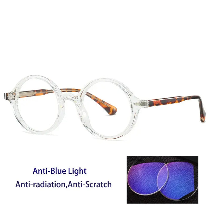 Kocolior 280190 Unisex Full Rim Round PC Alloy Frames FuzWeb