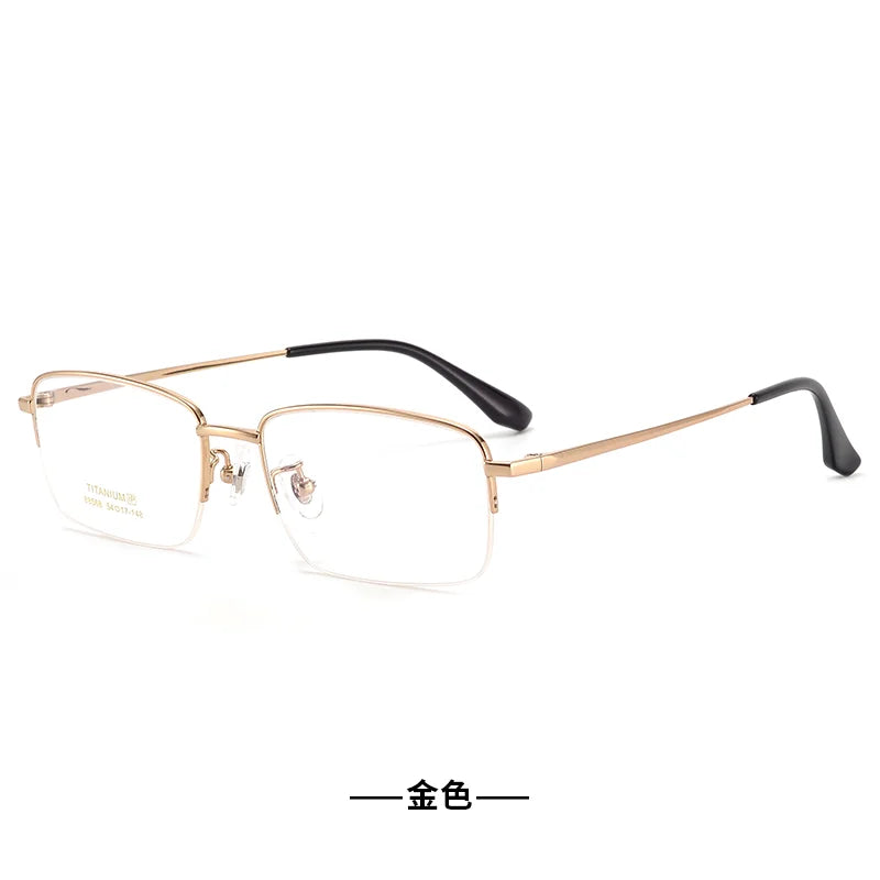 Reven Jate Women's Semi Rim Square Titanium Eyeglasses 88568