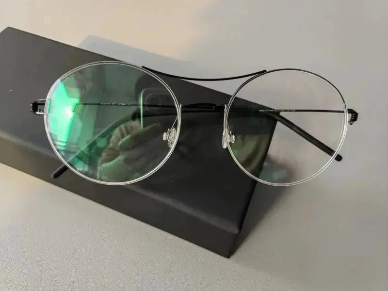 Aimee  820200 Women’s Titanium Full Rim Double Bridge Round Frames FuzWeb