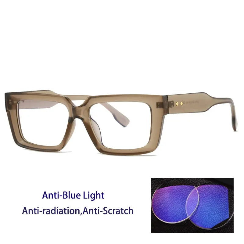 Kocolior 237900 Unisex Full Rim Square Brow Line PC Frames FuzWeb