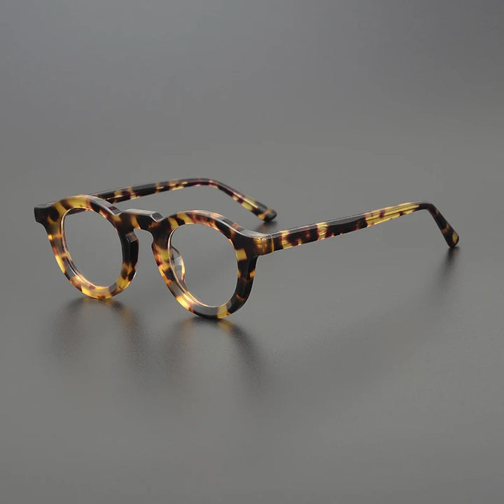 Black Mask Full Rim Round Thick Acetate Eyeglasses 23107 Full Rim Black Mask Tortoise  