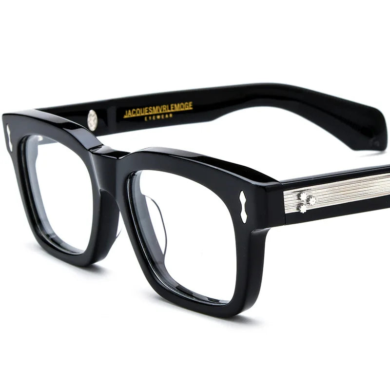 Nobler Women's Full Rim Brow Line Square Thick Acetate Eyeglasses 13619