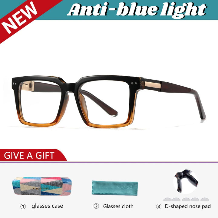 Vicky Unisex Full Rim Square Tr 90 Alloy Reading Glasses 360033