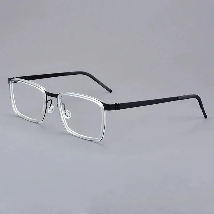 Bobbie 971100 Unisex Square Titanium Acetate Full Rim Frames FuzWeb