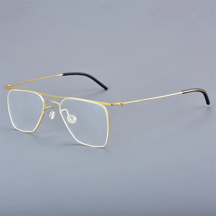 Bobbie Women's Full Rim Square Double Bridge Titanium Eyeglasses 955027