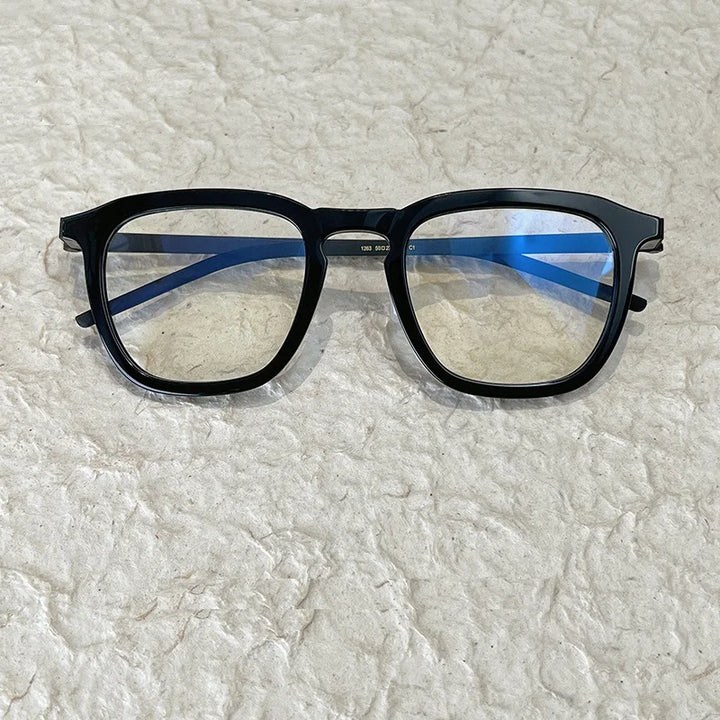 Bobbie Unisex Full Rim Square Titanium Acetate Eyeglasses 671263