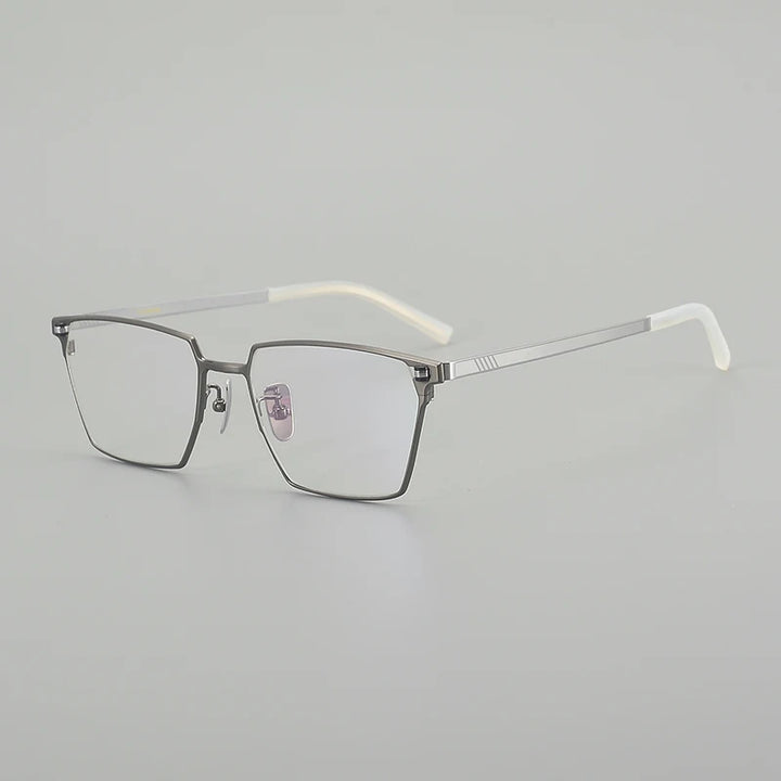 Muzz Men's Full Rim Polygon Square Titanium Eyeglasses 86008