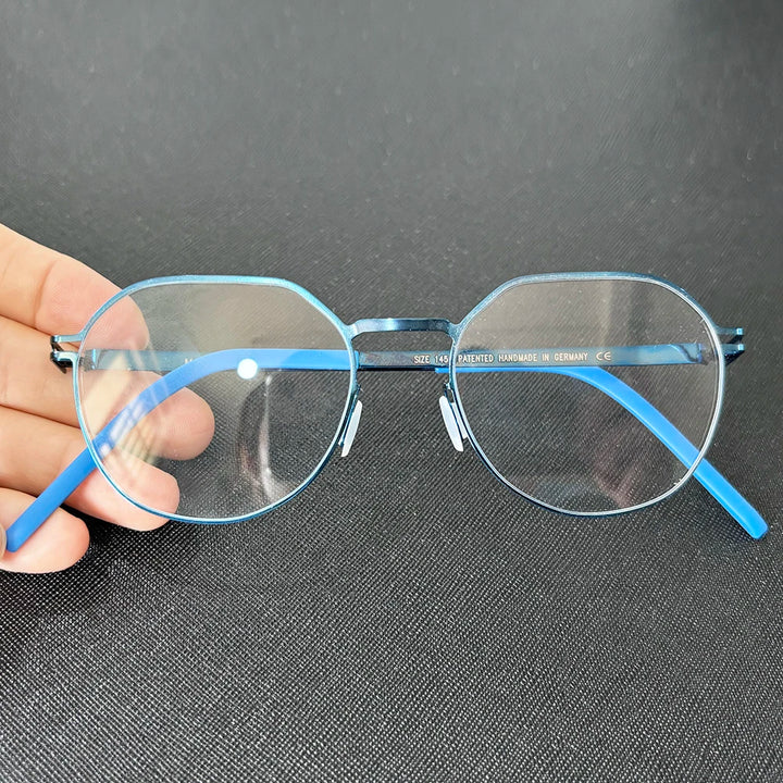 Bobbie Women's Full Rim Flat Top Round Steel Eyeglasses 421949