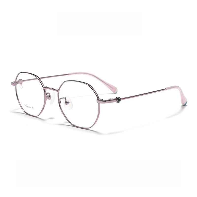 Yimaruili Youth Unisex Full Rim Flat Top Round Alloy Eyeglasses 710185