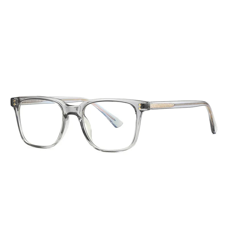Kocolior Unisex Full Rim Square Acetate Alloy Hyperopic Reading Glasses 2021b Reading Glasses Kocolior Gray 0 