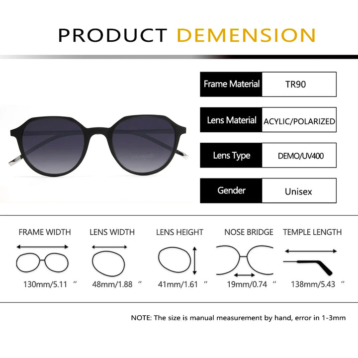 Esnbie Women's Full Rim Oval Tr 90 Titanium Eyeglasses Clip On Sunglasses 70991