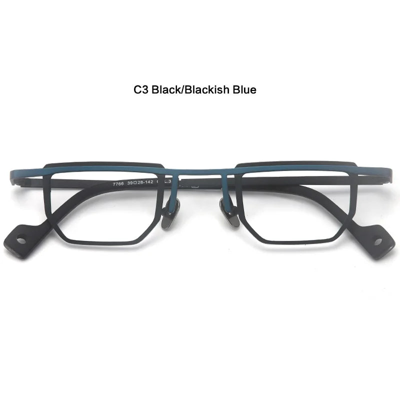Muzz T7766 men's very small pure titanium prescription eyeglasses — view 4