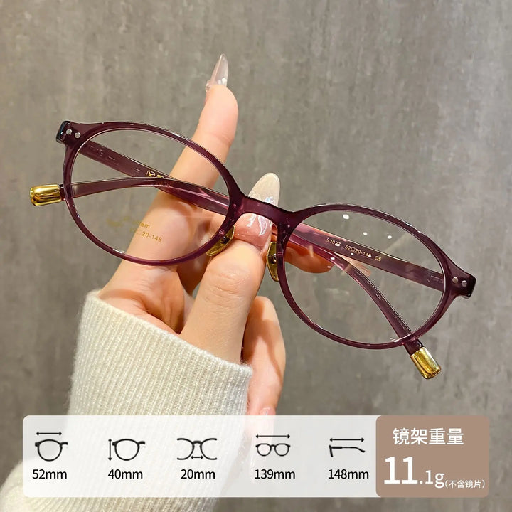 Gmei Optical 93627TR women's full rim TR-90 titanium prescription eyeglasses — view 5