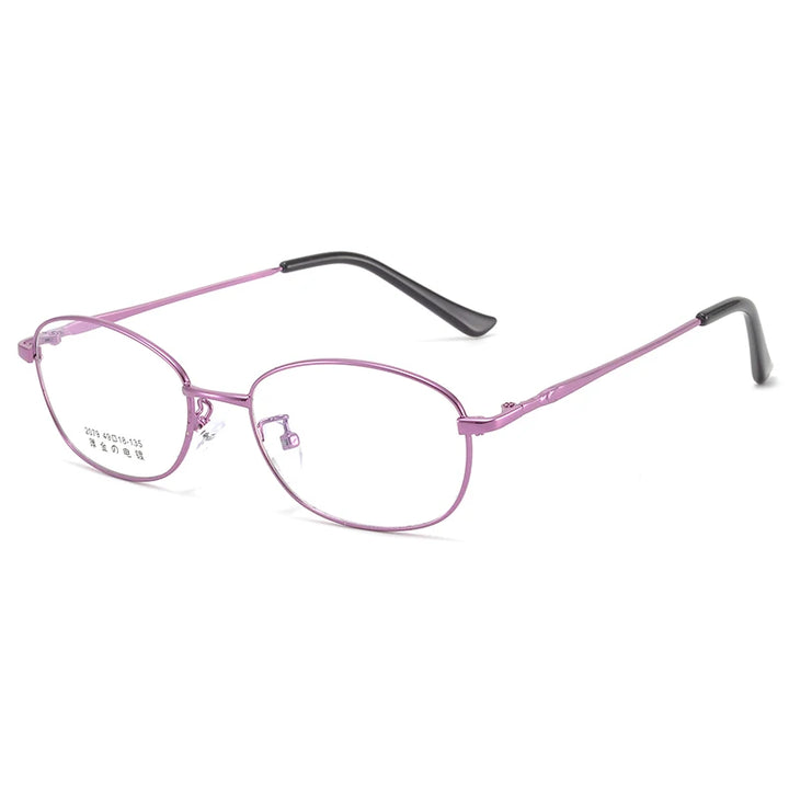 Bclear Women's Full Rim Small Oval Square Alloy Eyeglasses My2079 Full Rim Bclear PURPLE  