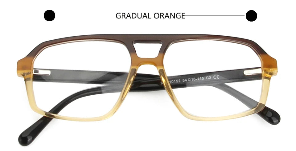 Esnbie Unisex Full Rim Pilot Acetate Eyeglasses RDA-10152