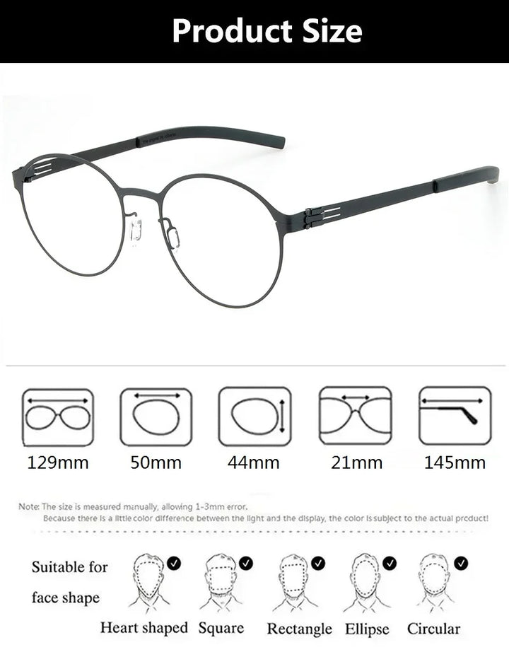 Bobbie Women's Full Rim Oval Round Steel Eyeglasses 214450