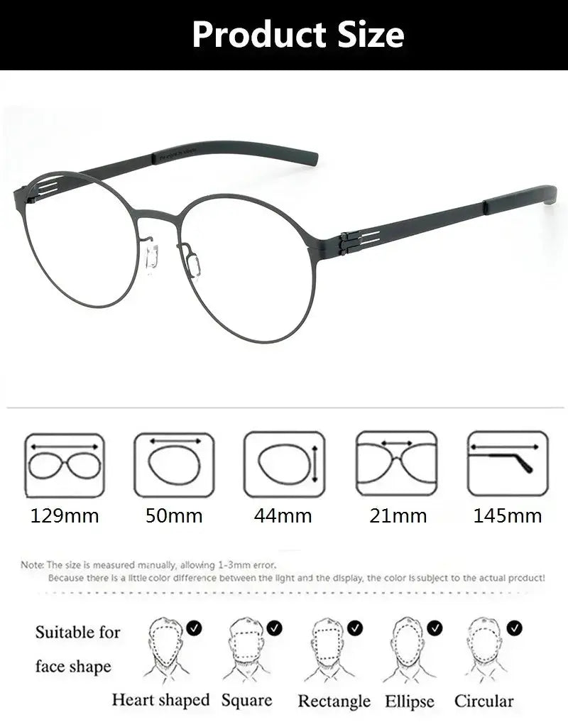 Bobbie 504421 Women’s Titanium Full Rim Oval Frames — view 2 | Bobbie at FuzWeb