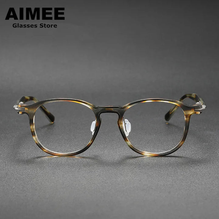 Aimee Unisex Full Rim Square Acetate Titanium Eyeglasses 195885