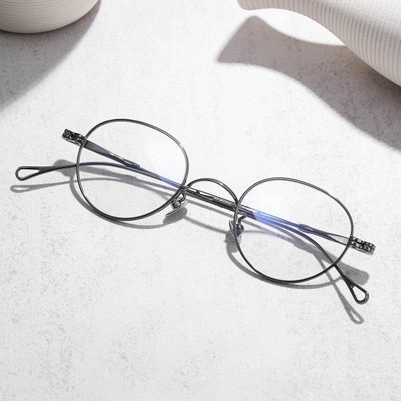 Black Mask Women's Full Rim Oval Round Titanium Eyeglasses 859027