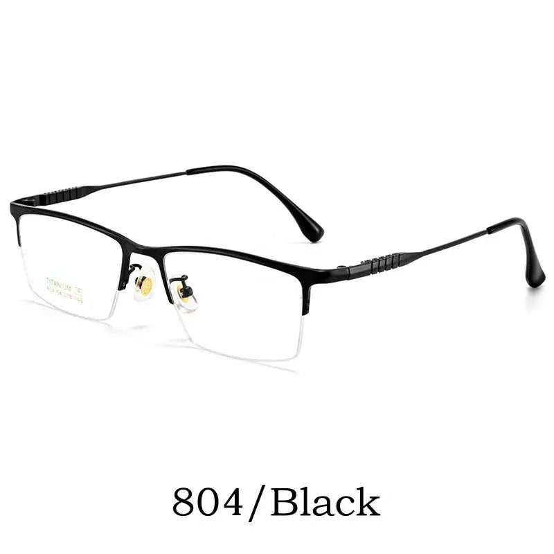 Hdcrafter Unisex Semi Rimless Square Titanium Frames 804100 FuzWeb